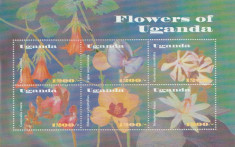 Uganda 2002 - flori, bloc neuzat foto