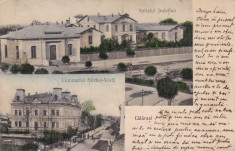 OLTENIA CALARASI SPITALUL JUDETEAN GIMNAZIUL STIRBEI-VODA CLASICA CIRCULATA1907 foto