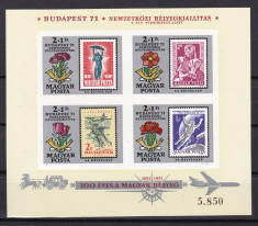 Ungaria 1971 ziua marcii MI bl.83B nedant. MNH w45 foto