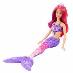 Papusa Barbie Sirena Mattel BRB Mermaid Purple DHM45-DHM48 foto