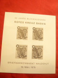 Colita de Expozitie - 30 Ani Bloc Crucea Rosie Baden- Wald Shat 1979, Nestampilat