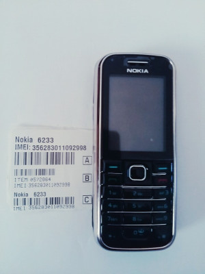 Telefon Nokia 6233 negru / produs original / functioneaza in orice retea foto
