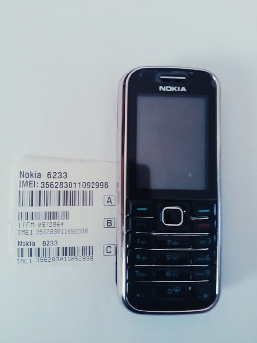 Telefon Nokia 6233 negru / produs original / functioneaza in orice retea