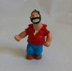 (T) Figurina veche Bluto Brutus din Popeye marinarul, cauciuc, 5 cm foto