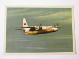 Avion pasageri AN-24,carte postala necirculata Aeroflot din anii 50, Rusia, Printata