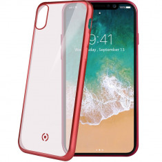 Husa Protectie Spate Celly LASERMATT900RD Laser Matt Rosu pentru APPLE iPhone X foto