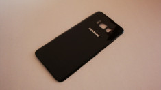 Capac spate cu IMEI Samsung S8 Plus G955 Sticla spate cu adeziv Negru foto