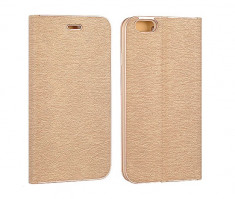 Husa Samsung Galaxy S7 Edge Flip Case Inchidere Magnetica Gold foto