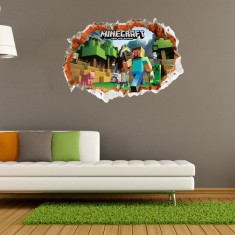 Sticker perete Minecraft model 1 foto