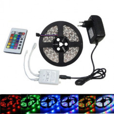 Kit Banda LED RGB 3528 5m Telecomanda Controler si Sursa de Alimentare foto