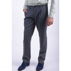 Pantaloni Selected Caden Pleat Flanel Trouser Gri foto