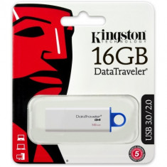 Memorie USB Kingston ,DataTraveler G4 16GB, USB 3.1/3.0/2.0, Albastru + Ambalaj Retail foto