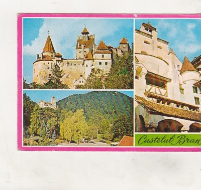 bnk cp Castelul Bran - Vedere - circulata - marca fixa foto