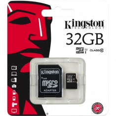 Card de memorie Kingston microSDHC 32GB, Class 10 + Adaptor foto