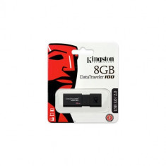 Memorie USB Kingston ,DataTraveler 100 G3 8GB, USB 3.1/3.0/2.0, Negru + Ambalaj Retail foto