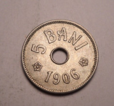 5 Bani 1906 J UNC foto