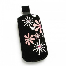 Husa Nokia N73 Pink Flowers Strap Size M foto