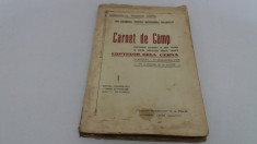 CARNET DE CAMP *LUPTELE DE LA CERNA*3 PLAN?E ?I 10 SCHI?E/ GR. TEODOR TEUTU/1926 foto