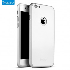 Husa fata-spate iPaky pentru iPhone 6PLUS/6S PLUS folie de sticla gratis -SILVER foto