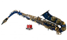 Saxofon ALTO Sax Karl Glaser curbat ALBASTRU+AURIU NOU ALT Saxophone Germania foto