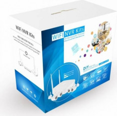 Kit complet 4 camere supraveghere wireless WIFI HD IP+NVR+surse foto