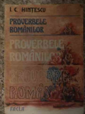 Proverbele Romanilor - I.c. Hintescu ,539444 foto