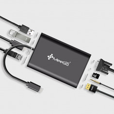 USB Type-C Hub - HDMI, VGA, Ethernet, 2 USB 3.0, Micro SD, Audio, Type-C Power foto
