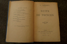 Nuits de princes de J. Kessel Ed. de France Paris 1927 foto