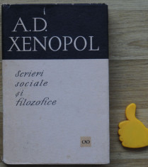 Scrieri sociale si filozofice A D Xenopol foto