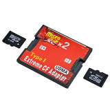 Adaptor dual card de memorie micro SD la card Compact Flash CF maxim 128GB, Mai mare de 64 GB