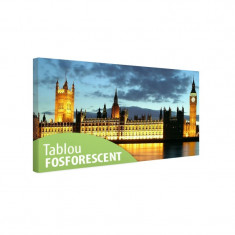 Tablou fosforescent Big Ben si Palatul Parlamentului foto
