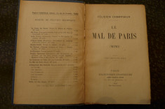 Le mal de Paris de Felicien Champsaur Ed. Bibliotheque-Charpentier Paris 1924 foto