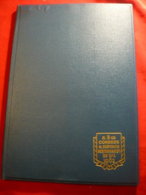 Dosar pt. Al II-lea Congres Cooperatia Mestesugareasca 1962 dim.= 22,5x 32 cm foto
