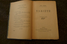 Variete de Paul Valery Ed. Gallimard Paris 1924 foto