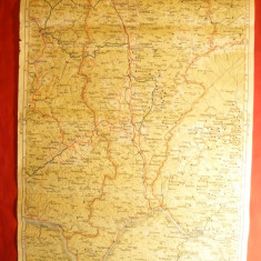 Harta 1928 Turnu Severin -Judet Severin -Litografie -conform noii administratii