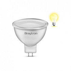 Bec led 5W MR16 120grade 220V, Braytron, lumina calda foto