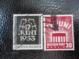 BERLIN WEST-REVOLTA DIN DDR-SERIE COMPLETA Mi 110/111-STAMPILATA, Stampilat