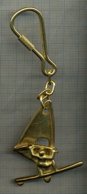 K 219 BRELOC PENTRU COLECTIONARI - BARCA CU PANZE -SPORTURI NAUTICE -MARINARIE foto