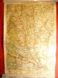 Harta - Focsani-Tecuci-Barlad -1928 Litografie,dim.= 32x48 cm cartograf Moldovea