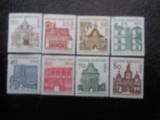 BERLIN WEST-CALDIRI ISTORICE-SERIE COMPLETA -Mi 242/49-NESTAMPILATA