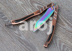 CUTIT. Briceag Fluture Balisong Butterfly.CSGO Rainbow Fade foto