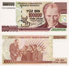TURCIA 100.000 lire 1970 UNC!!! foto