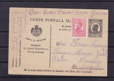 CARTE POSTALA MILITARA CIRCULATA PRIN CRUCEA ROSIE GENEVA foto