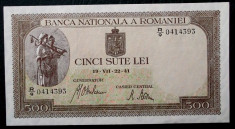 Set 2 Bancnote Romania 500 lei 22.07.1941 UNC serii consecutive ** foto