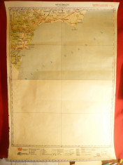Harta Regiunii BALCIC -litografie 1928 scara 1:300 000 long.46-49 grd foto