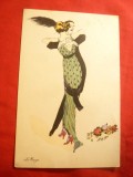 Ilustrata comica - Dans erotic - Tangoul ,circulat 1922