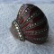 argint INEL MASIV OPULENT cu email VISINIU batut in MARCASITE exceptional UNIC