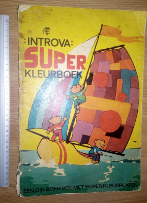 CARTE COLORAT RARA - 1977 - INTROVA SUPER KLEURBOEK - ED. ION CREANGA -PUTIN FOL foto