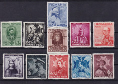 ROMANIA 1938 LP 126 STRAJA TARII - VOIEVOZI SERIE MNH foto