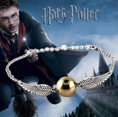 Bratara Harry Potter - Golden Snitch Angel Wing - Deathly Hallows Hotoaica foto